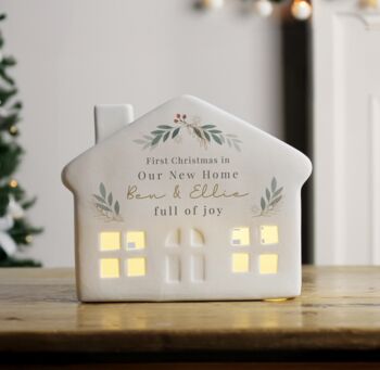 Personalised Christmas Foliage LED House, 2 of 4