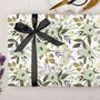 Three Sheets Of Green Floral Wrapping Paper, thumbnail 2 of 2