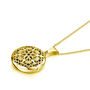 Round Filigree Locket And Sapphire Stone 18k Gold Plate, thumbnail 10 of 10