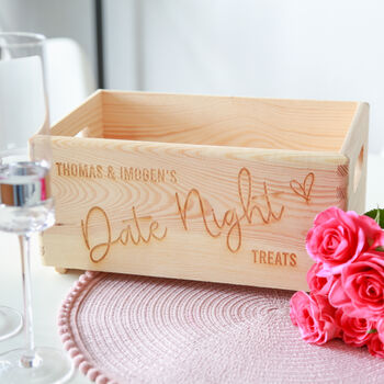 Personalised Date Night Wooden Crate, 4 of 6
