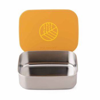 Stainless Steel Lunchbox With Organisers Mustard, 8 of 11