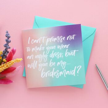 Ugly Dress Bridesmaid Proposal Card, 2 of 5
