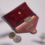 Personalised Burgundy Leather Card + Coin Purse, thumbnail 2 of 5