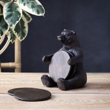 Bear With Set Of Coasters, 2 of 6