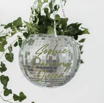 Personalised Disco Ball Hanging Planter, 8 of 10