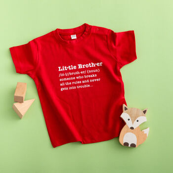 Big Brother And Little Brother Definition T Shirt Set, 5 of 5