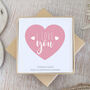 Sterling Silver Heart Earrings, I Love You, thumbnail 1 of 5