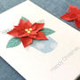 Personalised Happy Christmas 3D Poinsettia Card, thumbnail 6 of 7