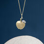 18ct Gold Plated Apple For The Teacher Necklace, thumbnail 2 of 10