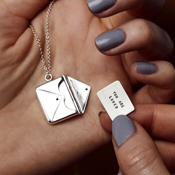 Personalised Little Message Envelope Necklace, 2 of 12
