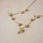 14k Gold Filled Choker With Beads And Peridots, thumbnail 3 of 6
