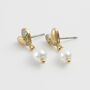 Forget Me Not Heart And Pearl Earrings, thumbnail 6 of 12