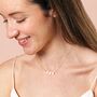 Triple Heart Pendant Necklace In Gold, thumbnail 2 of 4