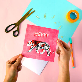 'Heyy Tiger' Greetings Card, 5 of 5