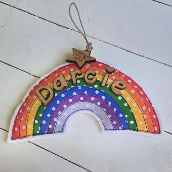 Handmade Baby Boy Girl Personalised Rainbow Name, 4 of 4