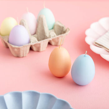 Pastel Egg Candles In An Egg Box, 5 of 12
