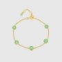Antibes Chrysoprase And Gold Plated Bracelet, thumbnail 3 of 4