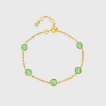 Antibes Chrysoprase And Gold Plated Bracelet, 3 of 4