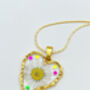 Heart Necklace With Real Daisy In Gold Or Silver, thumbnail 3 of 10