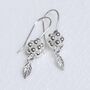 Sterling Silver Grape Drop Earrings, thumbnail 2 of 5