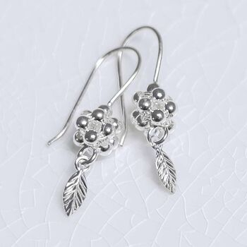 Sterling Silver Grape Drop Earrings, 2 of 5
