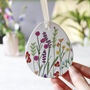 Set Of Three Ceramic Wildflower Easter Decorations, thumbnail 3 of 8