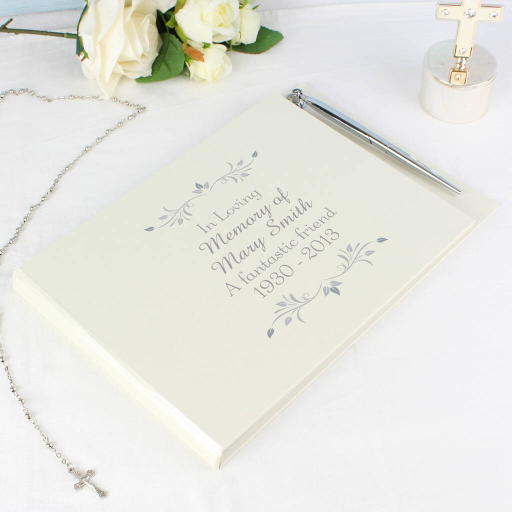 Personalised Sentiments Guest Book And Pen, 1 of 7