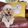 Personalised Dog Mum Dog Lover Pet Portrait Cushion, thumbnail 1 of 12