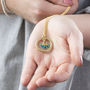 40th Birthday Gold Plated Birthstone Circle Necklace, thumbnail 1 of 9