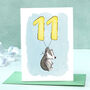 Badger 11th Birthday Card, thumbnail 1 of 8