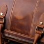 Genuine Leather Worn Look Weekend Bag, thumbnail 11 of 12