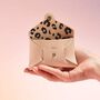 Personalised Natural Leather Coin Purse Leopard Inside, thumbnail 1 of 4