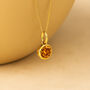 Personalised Gold Plated Sterling Silver November Citrine Birthstone Necklace, thumbnail 1 of 11