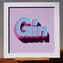 ‘Gin’ Hand Painted Framed Novelty Sign, thumbnail 3 of 4