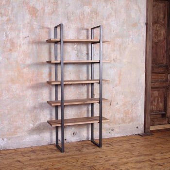 Industrial Style Wood Shelving Unit, 4 of 5