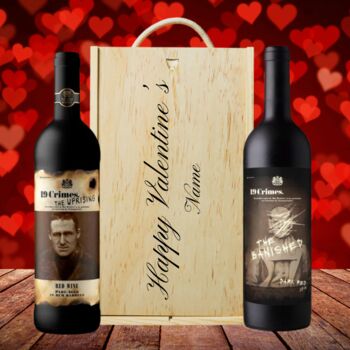 Personalised 19 Crimes Red Wine Gift Set For Occasions, 4 of 9