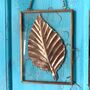 Brass And Glass Copper Leaf Art, thumbnail 10 of 12