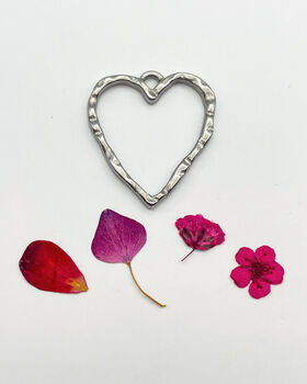 Heart Necklace With Gypsophila Flowers In Silver Or Gold, 9 of 12