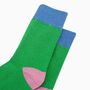 Women's Glitter Socks Green Colour Burst, thumbnail 2 of 4