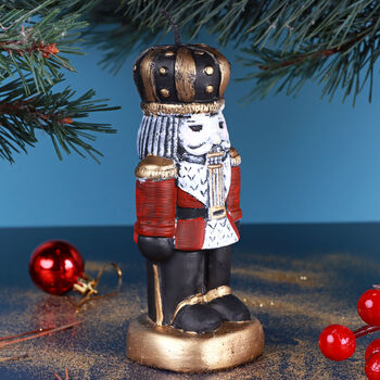 G Decor Nutcracker Hand Painted Decorative Candle Royal Guard Festive Christmas Wax Ornament, 4 of 5