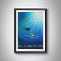 Go Scuba Diving Travel Poster Art Print, thumbnail 1 of 8