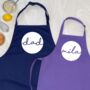 Personalised Father And Child Circle Design Apron Set, thumbnail 4 of 9