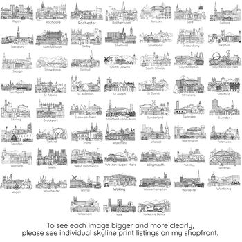 Personalised Graduation Skyline Greetings Card, 7 of 8