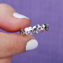 Sterling Silver Mother And Baby Elephant Ring, thumbnail 1 of 7