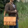 Vegetable Tanned Genuine Leather Laptop Bag, thumbnail 11 of 12