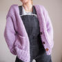 Button 'Knit' Up Slouchy Cardigan Knitting Kit, thumbnail 1 of 12