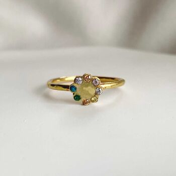 Electric Garden Diamond, Emerald And Sapphire Ring, 2 of 5