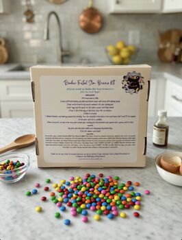 Kids Baking Kit Diy Rainbow Frosted Slim Brownie Gift, 9 of 12