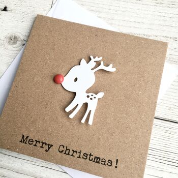 Baby Rudolf Reindeer Christmas Cards Pack Of Six, 3 of 3