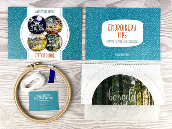 Wild And Wander Adventure Embroidery Kit, Craft Diy Kit, 2 of 8